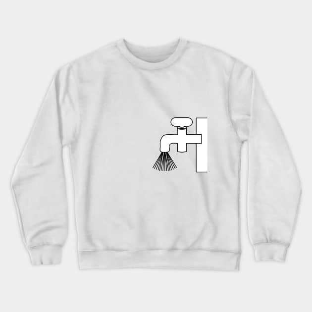 Water Tap Crewneck Sweatshirt by Madhur